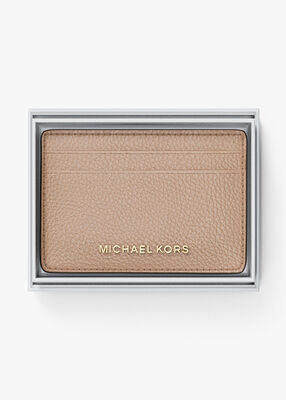 michael kors pebbled leather card case