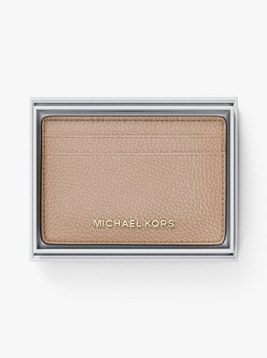 michael kors حافظة بطاقات من الجلد المحبب