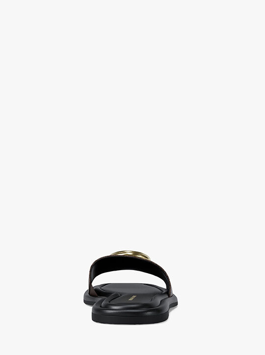 michael kors milan signature logo slide sandal