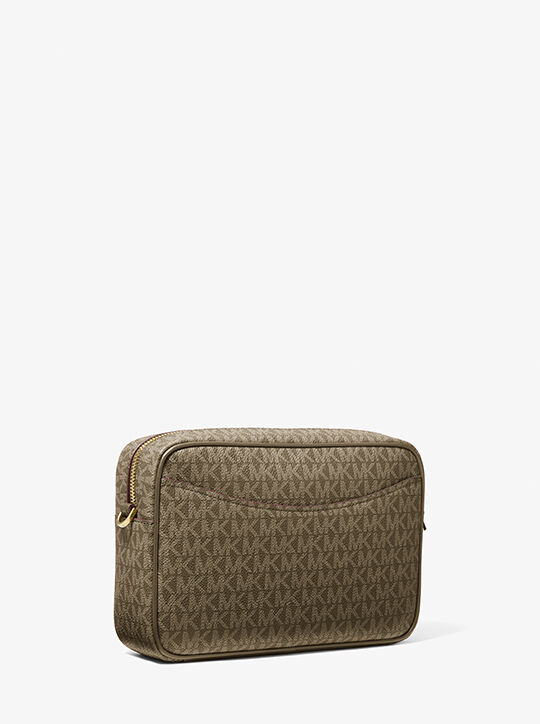 michael kors bev large signature logo crossbody bag