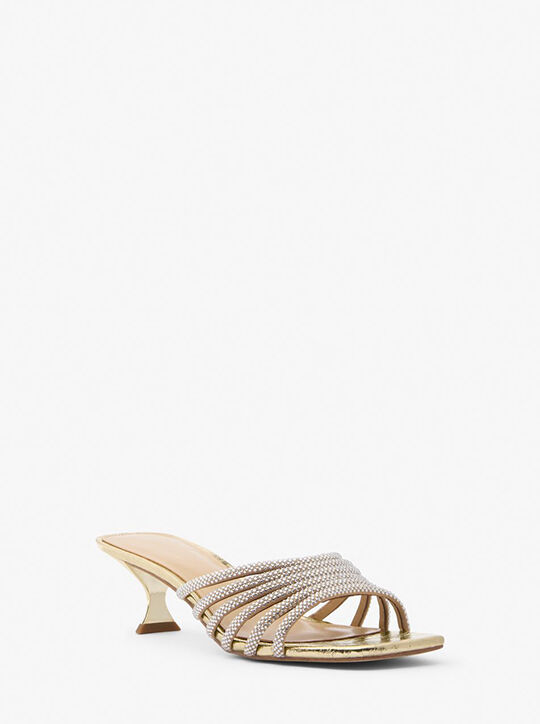 michael kors صندل هايسلي المعدني المزخرف