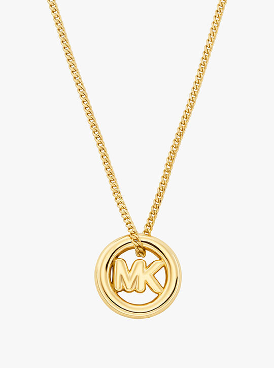 Logo Pendant Necklace michael kors logo pendant necklace