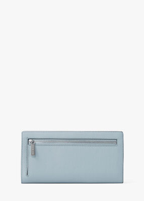 michael kors carson large pebbled leather wallet