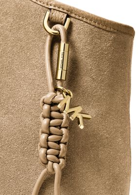 michael kors gold tone and braided cord bag charm