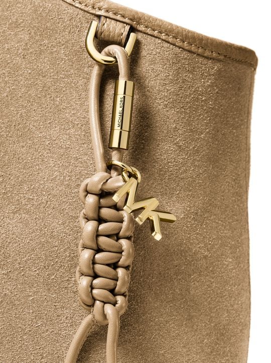 Gold-Tone and Braided Cord Bag Charm michael kors gold tone and braided cord bag charm