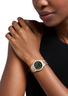 michael kors harlowe pav  two tone watch