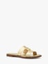 michael kors erin metallic leather sandal