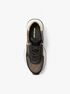michael kors arla leather and suede trainer