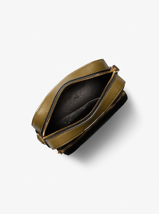 michael kors hudson mini signature logo flight bag