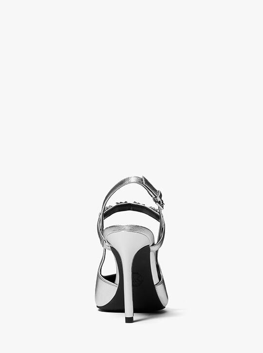 Dina Flex Metallic Leather Slingback Pump michael kors dina flex metallic leather slingback pump
