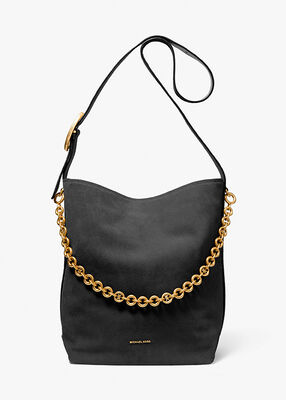 michael kors nolita large suede bucket tote bag