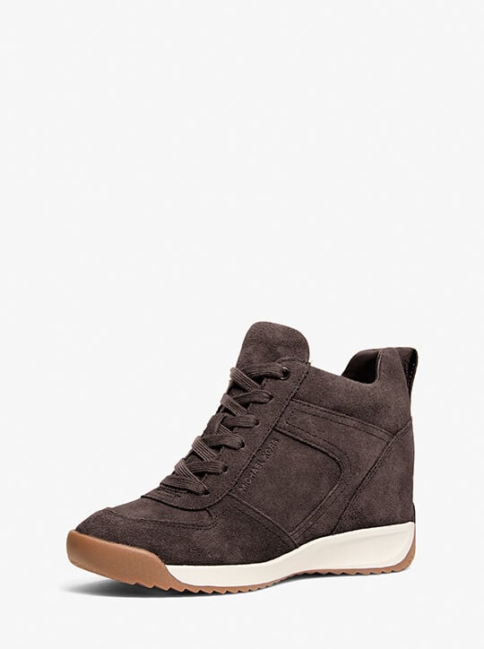 Nikko S2 Suede Wedge Trainer michael kors nikko s2 suede wedge trainer