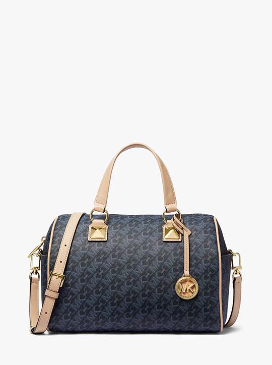 Grayson Medium Empire Signature Logo Satchel michael kors grayson medium empire signature logo satchel