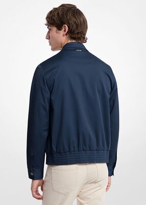 michael kors harrington stretch cotton bomber jacket