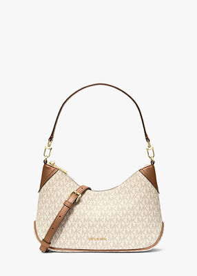 michael kors jet set medium signature logo convertible crossbody bag