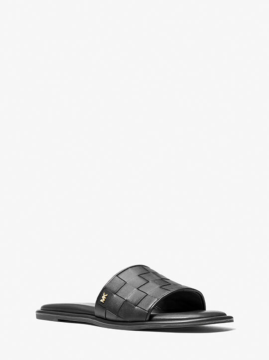 Hayworth Woven Leather Slide Sandal | Michael Kors Official Website