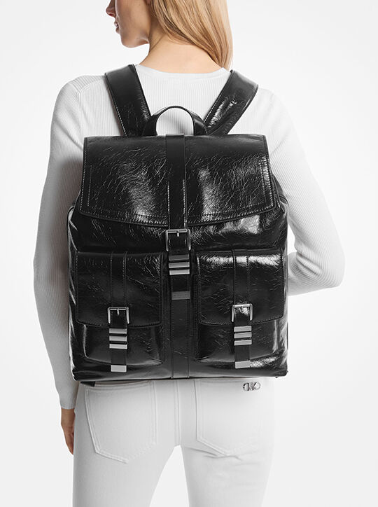 Darrington Large Crackled Leather Backpack michael kors darrington large crackled leather backpack