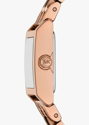 michael kors micro georgie rose gold tone watch