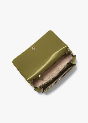 michael kors حقيبة كتف كبيرة من جلد الغزال كلير