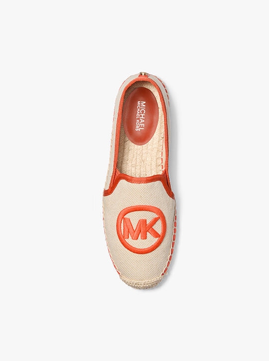michael kors hastings two tone cotton blend canvas espadrille