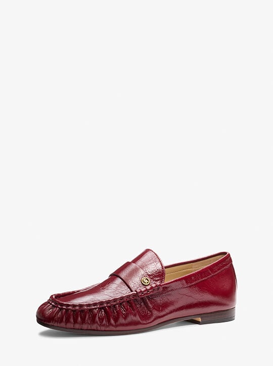 Jennings Crinkled Leather Loafer michael kors jennings crinkled leather loafer