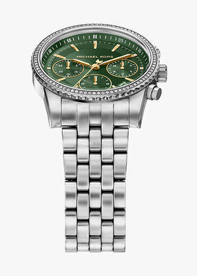 michael kors ساعة مايكل كورس براينت كرونوغراف المصنوعة من الفولاذ المقاوم للصدأ