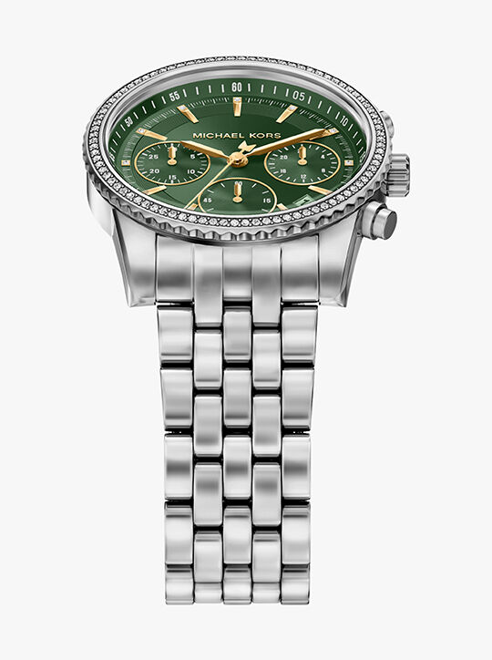 michael kors ساعة مايكل كورس براينت كرونوغراف المصنوعة من الفولاذ المقاوم للصدأ