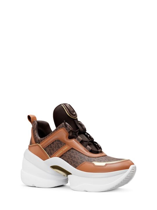 Olympia Signature Logo Trainer michael kors olympia signature logo trainer