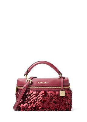 michael kors jana extra small paillette embellished crossbody bag