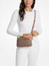 michael kors jet set small signature logo camera crossbody bag
