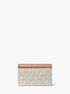 michael kors lyra extra small signature logo trifold wallet