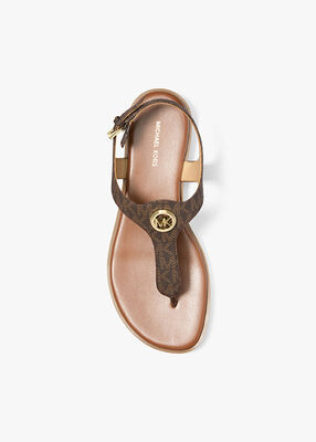 michael kors val signature logo thong sandal