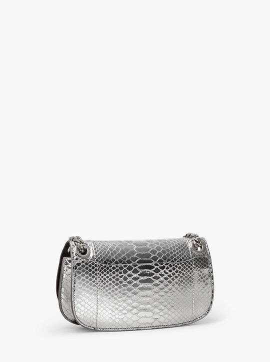 Christie Mini Metallic Python Embossed Leather Envelope Bag michael kors christie mini metallic python embossed leather envelope bag