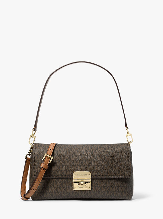 Addie Medium Signature Logo Convertible Shoulder Bag michael kors addie medium signature logo convertible shoulder bag