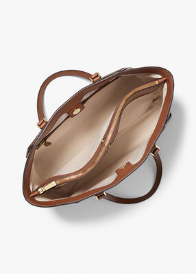 michael kors taryn large leather tote bag