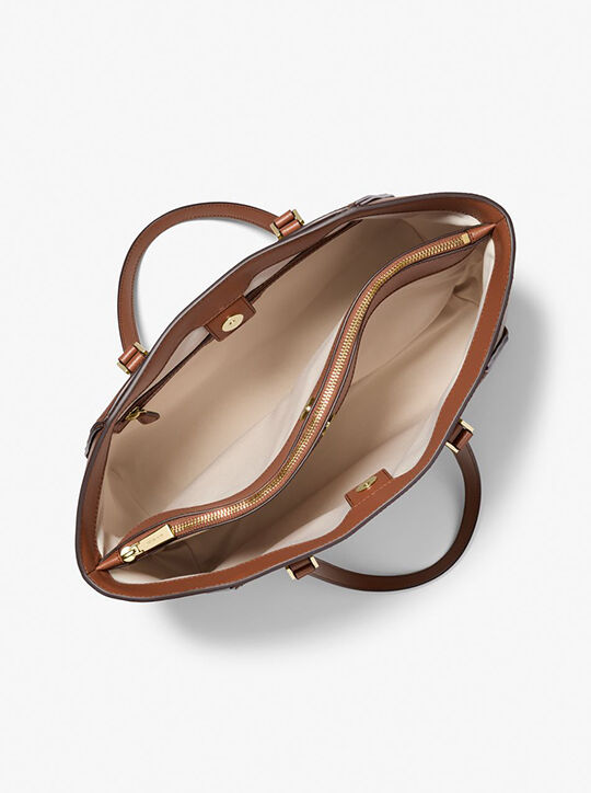 michael kors taryn large leather tote bag