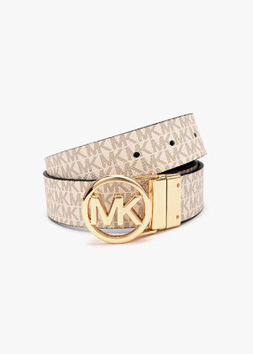 michael kors reversible signature logo belt