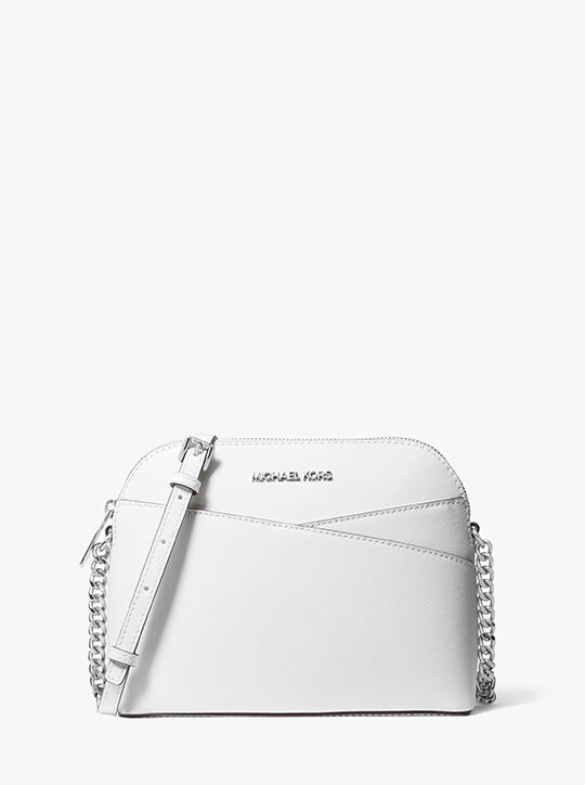 michael kors حقيبة كروس جيت سيت ترافيل متوسطة الحجم من جلد سافيانو