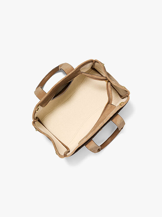 michael kors حقيبة رومي الصغيرة من جلد الغزال