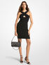 Ribbed Stretch Viscose Cross-Front Dress michael kors ribbed stretch viscose cross front dress