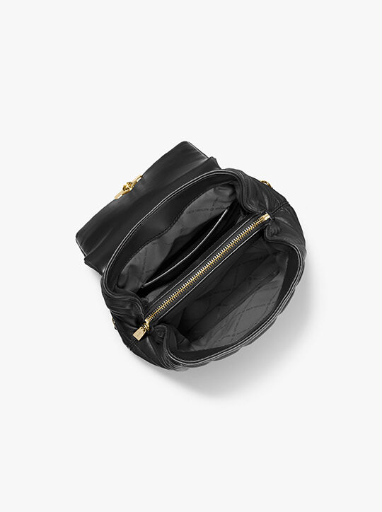 michael kors حقيبة ظهر تريبيكا الجلدية المبطنة الصغيرة