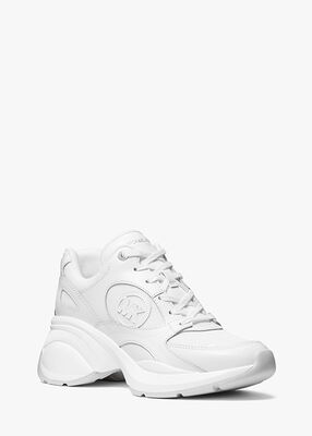 michael kors حذاء رياضي زوما من الجلد والشبك