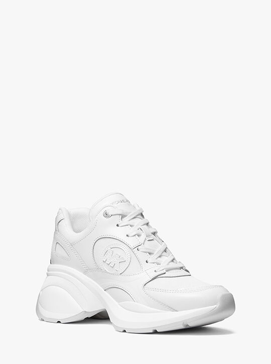 michael kors حذاء رياضي زوما من الجلد والشبك