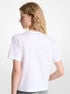 Embellished Logo Organic Cotton T-Shirt michael kors embellished logo organic cotton t shirt
