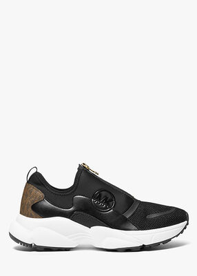 michael kors sami scuba and mesh zip up trainer