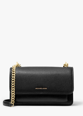 michael kors حقيبة كتف كلير كبيرة قابلة للتحويل من الجلد المحبب