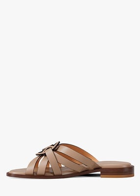 michael kors erika leather slide sandal