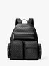 michael kors brooklyn medium printed signature logo cargo backpack