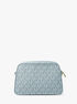 michael kors jet set small signature logo camera crossbody bag