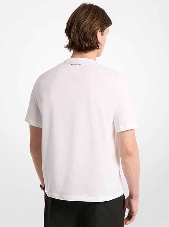 Circle Logo Cotton Jersey T-Shirt michael kors circle logo cotton jersey t shirt